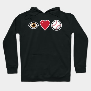 I Love Baseball Hoodie